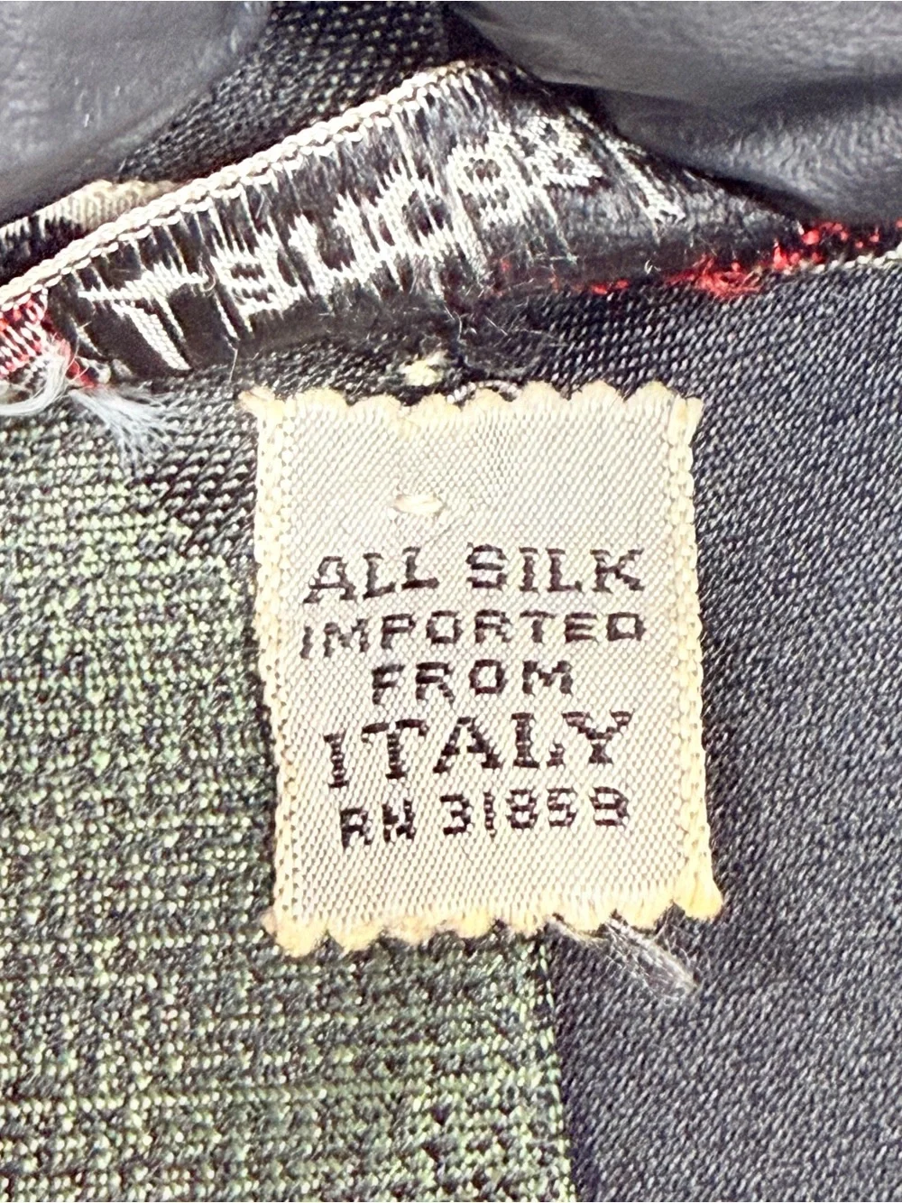 Vintage Lancashire Olive Black Stripe All Silk Italy Regimental‎ Necktie 1960s